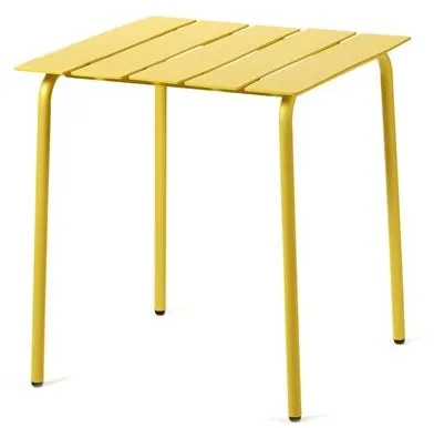 Valerie Objects Aligned Udendørs Spisebord 70x70 Gul